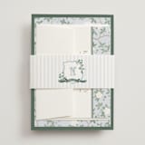 "Chinoiserie" - Wedding Invitations in Garden by Jenna Holcomb - Assembled with Belly Band