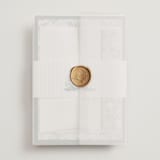 "Chinoiserie" - Wedding Invitations in Garden by Jenna Holcomb - Assembled with Vellum Wrap and Wax Seal