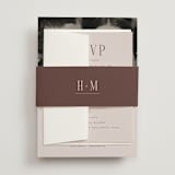 "Close-up" - Wedding Invitations in Rose by Nicole Walsh - Assembled with Belly Band