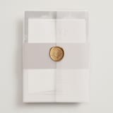 "Close-up" - Wedding Invitations in Rose by Nicole Walsh - Assembled with Vellum Wrap and Wax Seal