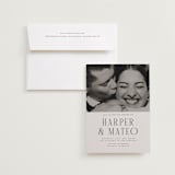 "Close-up" - Wedding Invitations in Sandstone by Nicole Walsh - Invitation with Envelope