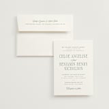 "Woods" - Wedding Invitations in Moss by Kelly Schmidt - Invitation with Envelope