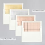 "New York" - Wedding Invitations in Blush by Nazia Hyder - Envelope Liner Options