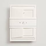 "Crawford" - Wedding Invitations in Ivory by Amy Kross - Assembled with Belly Band