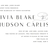 "Plaza" - Wedding Invitations in Onyx by Lauren Chism - Close-Up