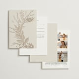 "Preserved Fall Botanicals" - Wedding Invitations in Linen by Erin Deegan - Back of Card Options