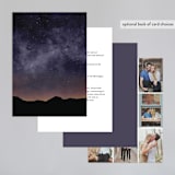 "Starry Skies" - Wedding Invitations in Twilight by Kelly Schmidt - Back of Card