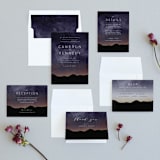 "Starry Skies" - Wedding Invitations in Twilight by Kelly Schmidt - Invitation Suite