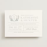 "Modern Crest" - Wedding Invitations in Sea by Kristen Smith - Front
