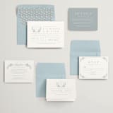 "Modern Crest" - Wedding Invitations in Sea by Kristen Smith - Invitation Suite