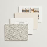 "Floral mosaic" - Wedding Invitations in Sand by GeekInk Design - Back of Card Options