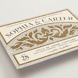"Floral mosaic" - Wedding Invitations in Sand by GeekInk Design - Detail
