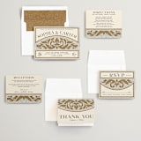 "Floral mosaic" - Wedding Invitations in Sand by GeekInk Design - Invitation Suite