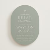 "Soft Arch" - Wedding Invitations in Sage by Erica Krystek - Front