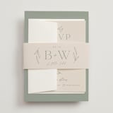 "Soft Arch" - Wedding Invitations in Sage by Erica Krystek - Assembled with Belly Band