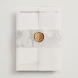"Nonnette" - Wedding Invitations in Vanilla by Blustery August - Assembled with Vellum Wrap and Wax Seal