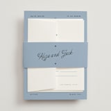 "Cheers" - Wedding Invitations in Sky by Blustery August - Assembled with Belly Band