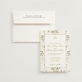 "Wild Berry Watercolor" - Wedding Invitations in Cream by Nicole Dragomir - Invitation with Envelope