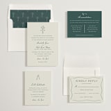 "Pair of Calla Lilies" - Wedding Invitations in Sage by Leah Bisch - Invitation Suite