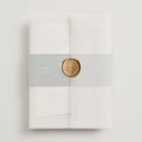 "Pair of Calla Lilies" - Wedding Invitations in Sage by Leah Bisch - Assembled with Vellum Wrap and Wax Seal