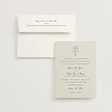 "Pair of Calla Lilies" - Wedding Invitations in Sage by Leah Bisch - Invitation with Envelope