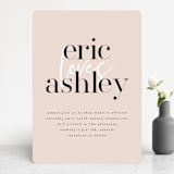 "Loved" - Wedding Invitations in Champagne by Angela Garrick - Front