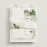 "Lush Greenery" - Wedding Invitations in Fresh Green by Phrosné Barwood - Assembled with Belly Band