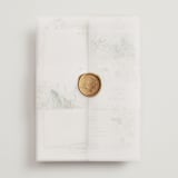 "Lush Greenery" - Wedding Invitations in Fresh Green by Phrosné Barwood - Assembled with Vellum Wrap and Wax Seal