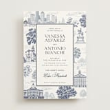 "Boston Toile" - Wedding Invitations in Marine by Jenna Holcomb - Front