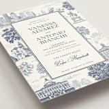"Boston Toile" - Wedding Invitations in Marine by Jenna Holcomb - Detail