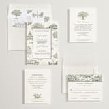 "Washington DC Toile" - Wedding Invitations in Olive by Jenna Holcomb - Invitation Suite