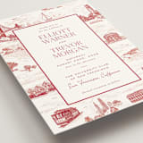 "San Francisco Toile" - Wedding Invitations in Scarlet by Jenna Holcomb - Detail