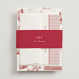 "San Francisco Toile" - Wedding Invitations in Scarlet by Jenna Holcomb - Assembled with Belly Band