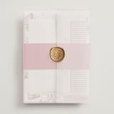 "San Francisco Toile" - Wedding Invitations in Scarlet by Jenna Holcomb - Assembled with Vellum Wrap and Wax Seal