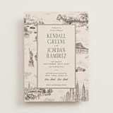 "New York Toile" - Wedding Invitations in Antique by Jenna Holcomb - Front