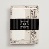 "New York Toile" - Wedding Invitations in Antique by Jenna Holcomb - Assembled with Belly Band