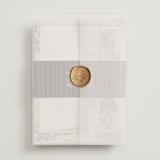 "New York Toile" - Wedding Invitations in Antique by Jenna Holcomb - Assembled with Vellum Wrap and Wax Seal