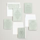 "Fairy Forest" - Wedding Invitations in Sage by Kristen Knechtel - Invitation Suite
