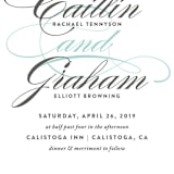 "Cordial Flourish" - Wedding Invitations in Arctic by Olivia Raufman - Close-Up