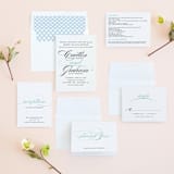 "Cordial Flourish" - Wedding Invitations in Arctic by Olivia Raufman - Invitation Suite