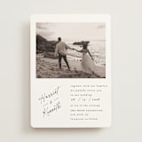 "Scripted Elegance" - Wedding Invitations in Linen by Ana de Sousa - Front