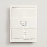 "Scripted Elegance" - Wedding Invitations in Linen by Ana de Sousa - Assembled with Belly Band