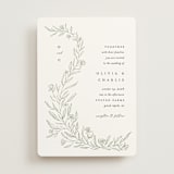 "Floral Cascade" - Wedding Invitations in Fern by Pixel and Hank - Front