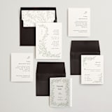 "Floral Cascade" - Wedding Invitations in Fern by Pixel and Hank - Invitation Suite