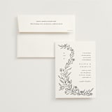 "Floral Cascade" - Wedding Invitations in Alpine by Pixel and Hank - Invitation with Envelope