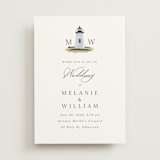 "East Coast Lighthouse" - Wedding Invitations in Snow by Becky Nimoy - Front
