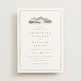 "Mountain Ridge" - Wedding Invitations in Pine by Amy Kross - Front