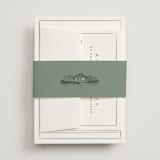 "Mountain Ridge" - Wedding Invitations in Pine by Amy Kross - Assembled with Belly Band