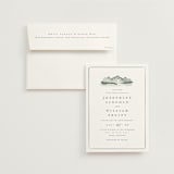"Mountain Ridge" - Wedding Invitations in Pine by Amy Kross - Invitation with Envelope