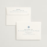 "watercolor tile" - Wedding Invitations in Navy by Anastasia Makarova - FREE Recipient Addressing